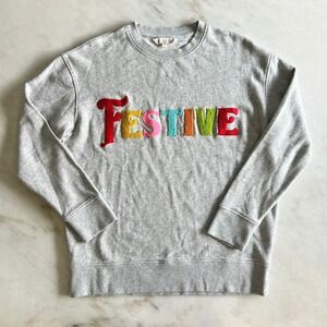 Shira Leah Chicago Festive Sweatshirt Multicolor Embroidered Letters - Small
